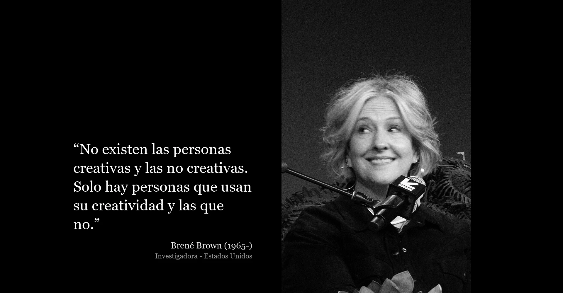 Frase de Brené Brown sobre la creatividad