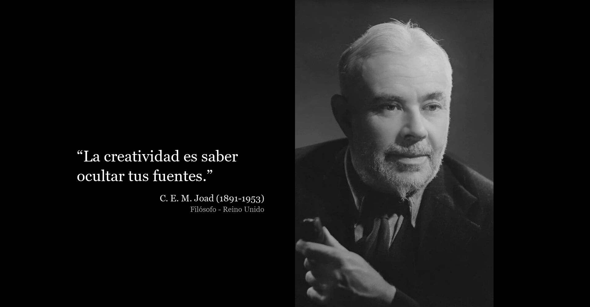 Frase de C. E. M. Joad sobre la creatividad