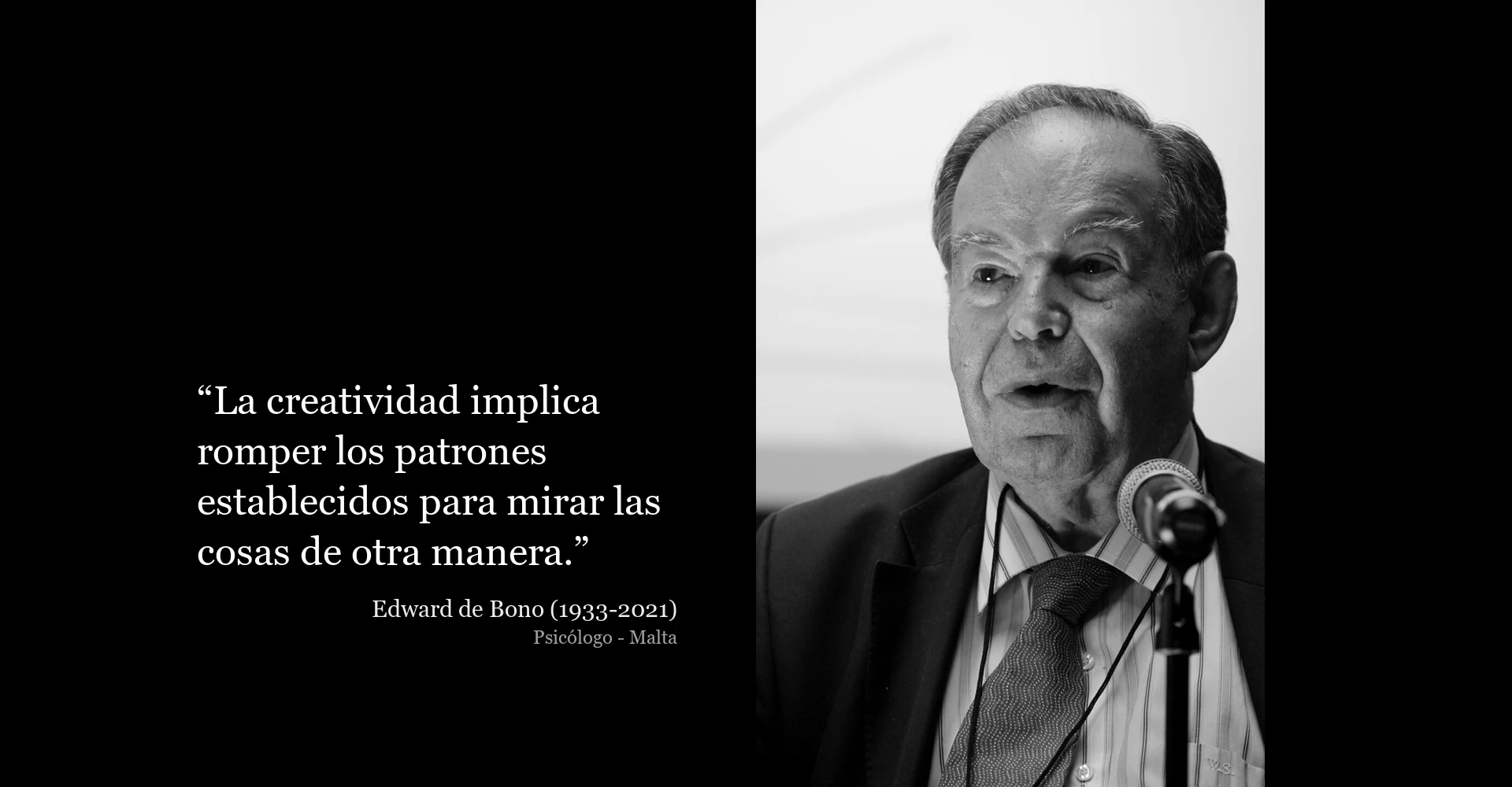 Frase de Edward De Bono sobre la creatividad