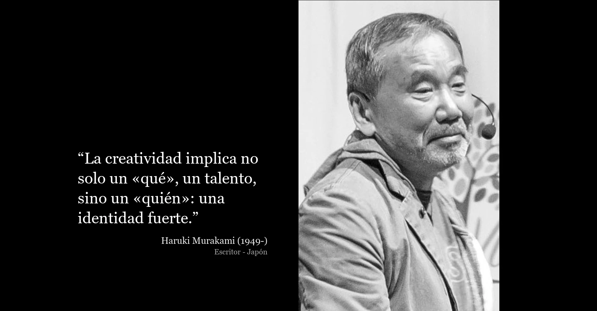 Frase de Haruki Murakami sobre la creatividad