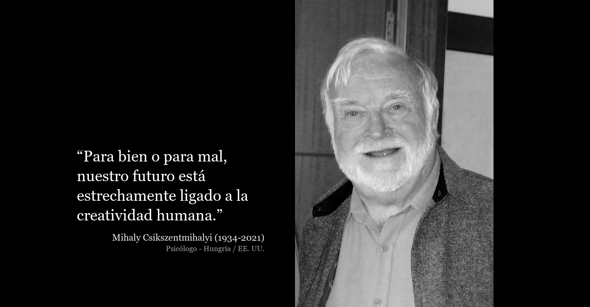 Frase de Mihaly Csikszentmihalyi sobre la creatividad
