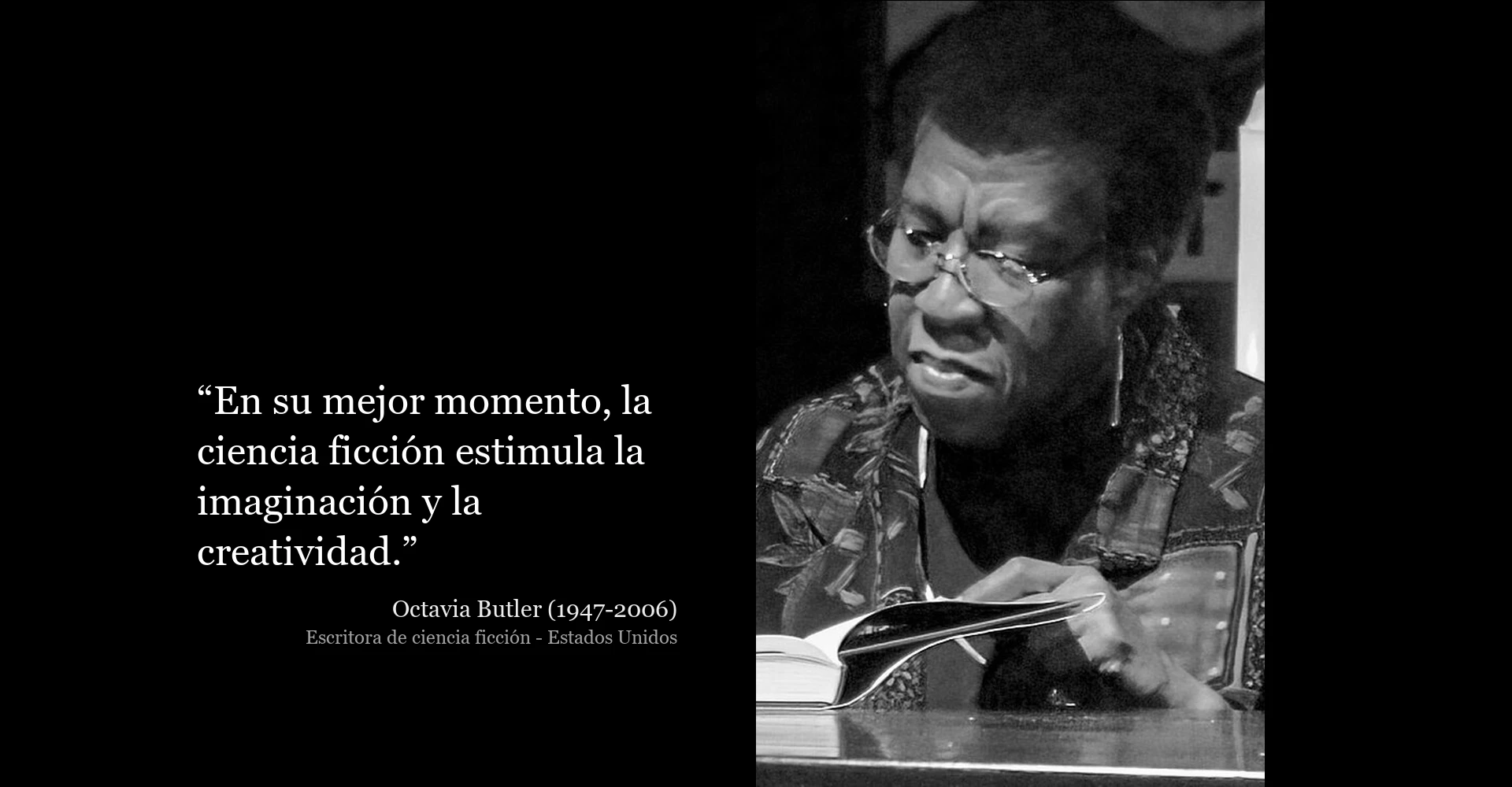 Frase de Octavia Butler sobre la creatividad