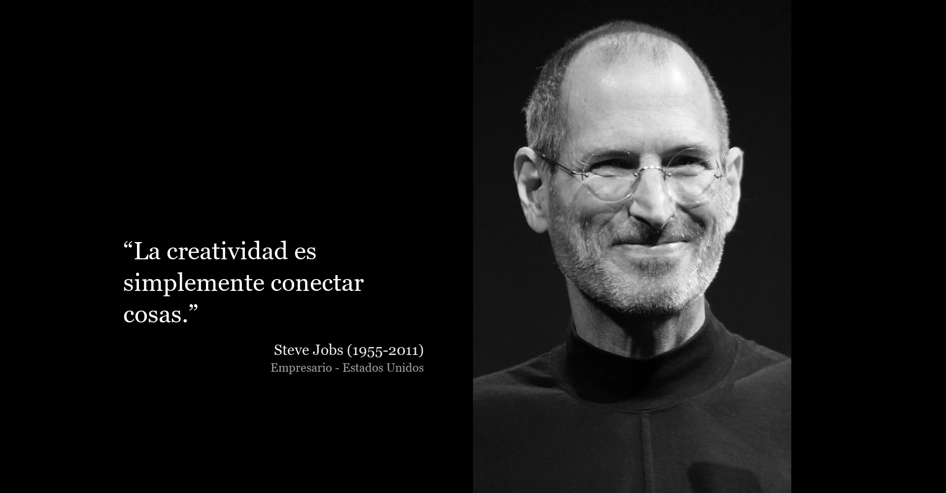 Frase de Steve Jobs sobre la creatividad