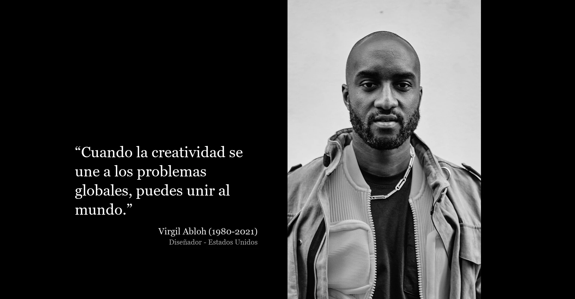Frase de Virgil Abloh sobre la creatividad